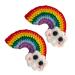 Beaupretty 3 Pairs Rainbow Barrettes Children Hairpins flower hairpin decorative hair clips candy color hair clip hair bows clips kids hair clips bowknot hairpin Cartoon yarn girl wool felt