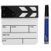 for Small Clapboard Senyar Clap Board,Mini Acrylic Director Scene Clapperboard TV Movie Action Board Film Cut Prop with Pen,15 * 16.5 * 2.5cm/5.9 * 6.5 * 1inch(White/Black)