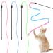 Cobee Cat Magic Randet Rainbow Toys 4PCs Ribbon Magic wand for kitten training color grades rainbow cat feather toys 4 pieces color gradient