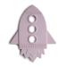Mushie bite ring for babies made of bpa-free silicone |Promotes visual sense & motor skills baby |Teen Nursing Accessories |Safe & high quality for toddlers children boys & girls |Rocket design (soft lilac)