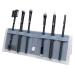 MODA Royal & Langnickel Pro Travel Size Beautiful Eyes 7pc Makeup Brush Set with Pouch Includes - Angle Shader Crease Smudger Eye Shader Smoky Eye Brow Liner and Lash Comb Brushes Black