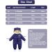 Hooded Winter Romper Down Jacket for Baby Boys and Girls | Warm Snowsuit Coat | Kids Bodysuit Outfit | Long Sleeve Jumpsuit (6-9 Months) Navy Blue - Buy Online on GoSupps.com