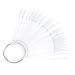 Beaupretty Stiletto Nail Sticks Fan-shaped Nail Display Nail Practice Tips Nail Colour Tips Display with Metal Ring 100pcs(Transparent) 100 Count (Pack of 1) transparent