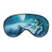 Wolf On Full Moon Night Sleep Mask Eye Cover for Sleeping Blindfold with Adjustable Strap Blocks Light Night Travel Nap for Men Women