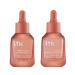 ITK Skincare 2-Part Face Serum Set for Brightening Skin Correcting Dark Spots + Reducing Fine Lines - Vitamin C AM Face Serum with Light Niacinamide + Clarifying Peptides PM Face Serum with Bakuchiol