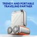 Beard Shaver Traveler Mini and Portable Suitcase Design Double-Ring Magnetic Cutter Men's Favorite Portable Mini Electrict Shaver PX7 Waterproof Razor Pocket Size USB Rechargeable (Sliver) - Buy Online on GoSupps.com