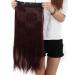 S-noilite Fashion 26 Inches (66cm) Half Full Head One Piece 5clips Clip in Hair Extensions Long Straight Extension Dark Auburn Dark Auburn 26 Inch