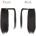 Ponytail Extensions 12 inch Straight Ponytail Extension Natural Long Ponytails Wrap Around Clip in Pony Tail Hair Piece Synthetic Hairpieces for Women(Black) 12INCHES Black - Buy Online on GoSupps.com