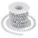 Pandahall 16.4 Feet Aluminium Curb Chains Twisted Links Silver Plated with Spool for Bracelet Necklace Jewelry Making Silver 10x6.5x1.8mm