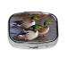 Mallard Ducks Printing 2 Compartment Small Pill Case Cute Small Pill Box Purse Pill Boxs Travel Pill Organizer for Pocket Purse and Travel Gifts