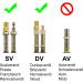 Drahtesel Bicycle Valve Adapter DV & SV to AV Silver (2 Pack) | Premium Sealing Ring for International Shipping - Buy Online on GoSupps.com