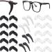 Wudqiji glasses nose pads 24 pair of anti -slip silicone nose pads glasses ear hook glasses anti -slip covers glue glasses nasal pads air chamber nose pads for sports glasses sunglasses reading glasses