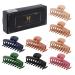 LUXRIT Hair Clips For Women | 3.5 Inch Medium Large Claw Clips for thick hair | 8 Pcs Hair Clips Women | Perfect Colorful series of hair styling accessories for women
