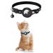 Kolacen Reflecting Airtag Catushage Airtag with Airtag Shell and Bell adjustable Airtag Cat neck band with a stoppable safety buckle for puppies cats kitten (black)