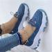 Dfcdcoo Women's Orthopedic Sneakers Women's Orthopedic Walking Shoes 2023 New Women Casual Walking Sneaker Orthopedic Arch Shoes Blue 38