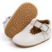 Baby Anti-Slip First Walking Shoes | Soft Sole Toddler Sneakers for Boys & Girls | Infant PU Leather Prewalkers with Sock | 6-12 Months White - Buy Online on GoSupps.com