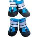 LEEKO paw protection dog 4 pieces of waterproof dog shoes Pfot protection dog boots with reflective straps and Velcro fasteners slide outdoor dog shoes snowshoes for medium dogs l l blue