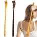 Back scratch 2pcs 19in smooth manual of wooden back scratch for itching relief handheld bamboo joint back scratch for adults older men round backscrat red red