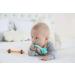 Teething Tube with Safety Shield | Baby Hollow Teether Sensory Toys | Food-Grade Silicone | Infant 3-12 Months | Boys Girls | 1 Pair + 4 Cleaning Brushes (Tangerine + Gray) - Buy Online on GoSupps.com