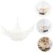 Partykindom Yoga Ball Stand for Kids | 2pc Lace-Up Toy Organizer & Hammock | Fitness Toy Storage | 164x114cm | White - Buy Online on GoSupps.com