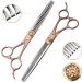 Fenice Peak 7 Professional Dog Grooming Scissors Set - Rose Gold 440C Stainless Steel - 4pcs Combo Set for Pet Grooming Services - Dogs and Cats - 7 - Buy Online on GoSupps.com