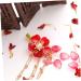 Ipetboom Tassels Hair Clips Hair Pin Hair Barrettes Flower Hairpins Flower Shape Hairpins Antique Style Barrettes Clip Red Chinese Style Hair Clips - Buy Online on GoSupps.com