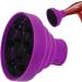 Pzuryhg Blow Dryer Vent Hood | Silicone Foldable Blow Dryer Nozzle Heat Resistant Soft Blow Dryer Accessory Multifunctional Hair Styling Supplies for Girls Purple - Buy Online on GoSupps.com