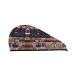 American Flag Patchwork Coral Velvet Dry Hair Cap Perfect for Home Travel Pool Parties Beaches Baths and More