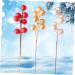 HOMSFOU 20pcs Christmas Fruit Red Berry Picks Faux Red Berry Stems Artificial Holly Stems Tree Decorations Artificial Berry Stem Picks Berries for Christmas Tree Foam Household Accessories Golden 17x3cm - Buy Online on GoSupps.com