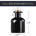 HOSSIAN 2 Clear & 2 Black Glass Diffuser Bottles with Natural Reed Sticks - 4x3.9 Inches | Perfect Home Fragrance Solution - Buy Online on GoSupps.com
