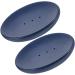 Cabilock 4 Pcs Soap Box Bathroom Soap Holders Bathroom Accessories Simple Soap Dish Ceramics Dark Bluex2pcs 11.00X8.00X2.00CMx2pcs - Buy Online on GoSupps.com