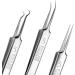 3-Piece Stainless Steel Pimple Tweezers Set | Blackhead Remover & Comedone Squeezer | Unisex Pimple Removal Tools for Nose & Face - Buy Online on GoSupps.com