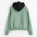 Bigfanshu Womens Tops Casual Long Sleeve Pouch Pocket Pullover Hoodie Top Blouse Mint Green - Buy Online on GoSupps.com