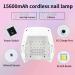 Kikugu 72W Cordless UV LED Nail Lamp - Rechargeable Professional Curing Lamp for Fingernail and Toenail (White) - Buy Online on GoSupps.com
