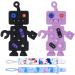 Gtivaa 2 Pack Soft Silicone Baby Teething Toys for Babies 6-12 Months Robot Shape Teething toyBoys Girls Baby Molar Teether Chew Toys Set BPA Free 0M+ Black and Pink Black and purple