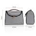 Black Stripe Travel Makeup Bag - Portable Ethereal Cosmetic Organizer for Women, Waterproof Nylon Toiletry Bag - Small Size - Buy Online on GoSupps.com