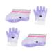 Ipetboom Personal Care 2 Pairs Wax Gloves Purple Non-woven Fabric Spa Cosmetic Close Friends