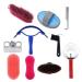 Professional 10-Pc Vier Horse Brush Set - Equestrian Grooming Kit for Horse Cleaning & Care - Buy Online on GoSupps.com