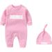 Culbutomind Baby Twins Bodysuits Double Trouble Romper Set with Hat - Pink, 0-3 Months - Buy Online on GoSupps.com