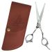 Contemporary Doggy Stainless Steel Dog Grooming Scissors with Round Tips - Pet Trimming Shears with Micro-Serrated Blade - Professional Quality at Home Ensuring Safety - Comfortably Trim Face & Paws