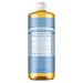 Dr. Bronner's - Pure-Castile Liquid Soap (Baby Unscented 32 Ounce) - Made with Organic Oils 18-in-1 Uses: Face Hair Laundry Dishes For Sensitive Skin Babies No Added Fragrance Vegan Non-GMO