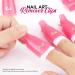 FANDAMEI Nail Polish Gel Remover Kit with Nail Clips, Remover Bottle, Cotton Pads, Brush, Pusher, Peeler, and Buffer Block - Pink - Buy Online on GoSupps.com