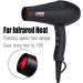 Professional Ionic Infrared Hair Dryer 1875W - Black Blow Dryer with Diffuser & Concentrator for Curly Hair - Buy Online on GoSupps.com