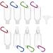 Tenlacum 50 ml refilled bottles of travel carabiners with key trailer clip portable disinfectant hand container transparent empty bottles 8 pieces