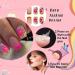 French Colorful Flowers Press on Nails - 24Pcs Short Square Fake Nails for Women and Girls - Buy Online on GoSupps.com