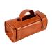 LetCart Men's Toiletry Bag-Fashion Men's Portable Cosmetic Bag Brown PU Leather Shaving Brush & Razor