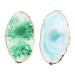 Ciieeo Lot de 2 Palettes Annulaires pour Nail Art Palettes de Manucure en Plastique Rigide Bleu et Vert Planches de M lange pour Vernis Ongles Accessoires Professionnels et Usage