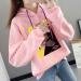 Bigfanshu Womans Tops Winter Fashion Blouse Hoodies Character Print Sweatshirt Pink - Buy Online on GoSupps.com