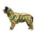 Tfeng dog raincoat with removable hoodie adjustable outdoor tunnel procession dog coat waterproof dog jacket rain jacket with hood and collar hole 10 sizes (Camouflage green) 14 (back length: 36cm)