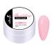 Solid Nail Glue Gel Hard Nail Extension | No-Sticky Hand Building Gel Art Modeling Sculpture Gel Nail for Home Nail Salon Pink
